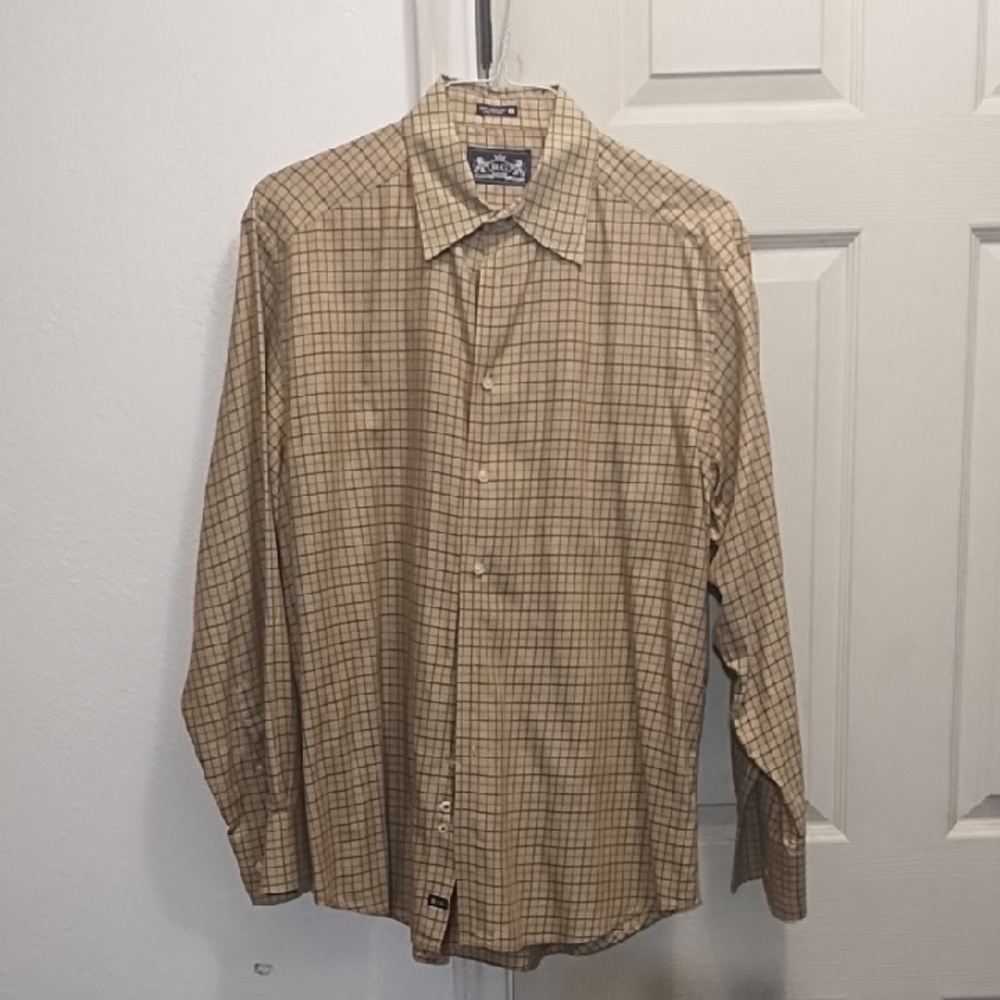 RG Men's Tan Checkered Shirt